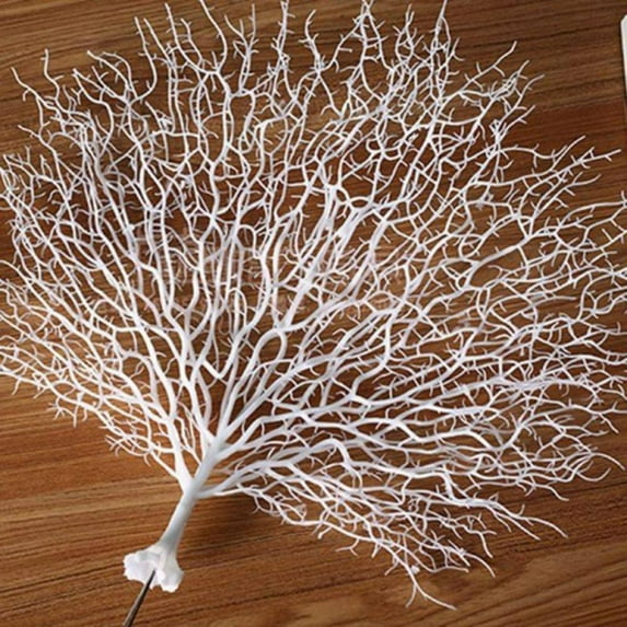 Aquarium Coral Ornament, Artificial Sea Fan Sea Fan Coral Aquarium Plants Decorations Ornament for Fish Tank Landscape