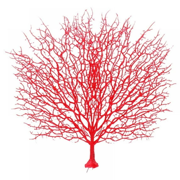 Aquarium Coral Ornament, Artificial Sea Fan Sea Fan Coral Aquarium Plants Decorations Ornament for Fish Tank Landscape