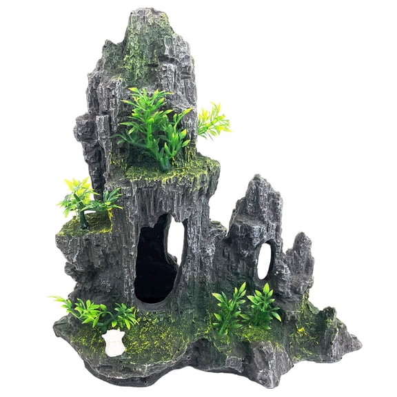 Aquarium Decor Large Mountain View Thematic Ornaments Fish Tank Landscaping