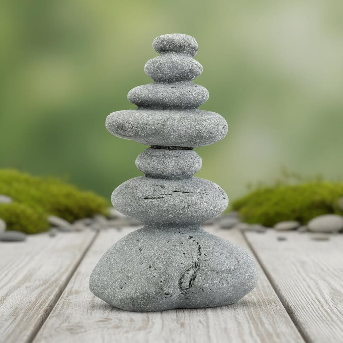 Aquarium Decor, Mini Stacked Zen Rock Stone Decor – Balanced Stones Cairn Statue for Garden, Fish Tank, and Micro Landscape