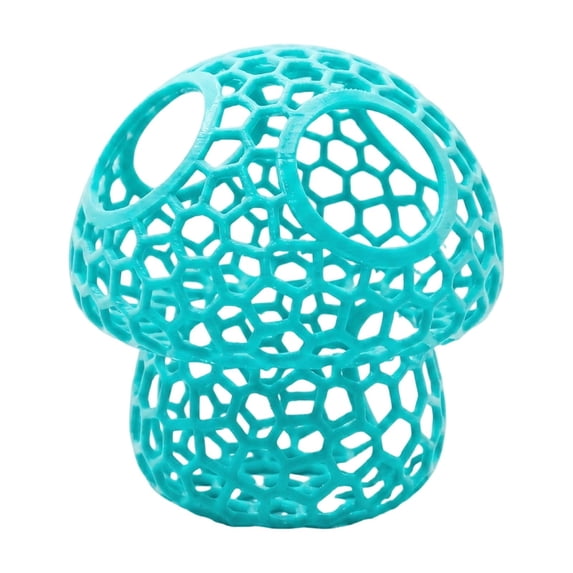 Aquarium Decor Ornament, Turquoise Hollow Mushroom Shape, 1 Pack Fish Tank Hiding Cave Shelter, for Betta Fish Small Shrimp Fry Rest Breeding Hideout Decor to Simulate Natural Underwater Landscape