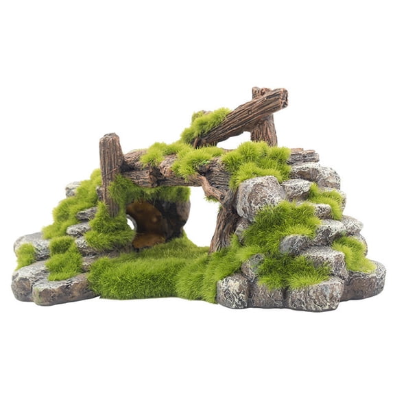 Aquarium Decoration Resin Tree Bridge Ornament for Desktop Living Room Decor