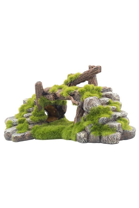 Aquarium Decoration Resin Tree Bridge Ornament for Desktop Living Room Decor
