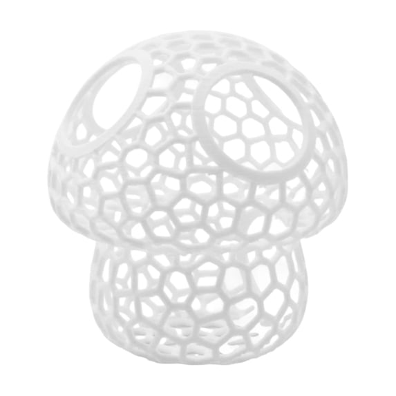 Aquarium Decorations, Betta Fish Tank Decorations, Fish Tank Accessories, Mushroom Decorations, 3.5X3 Inch White Openwork Honeycomb Mushroom Ornament, Play Hiding Spot for Betta