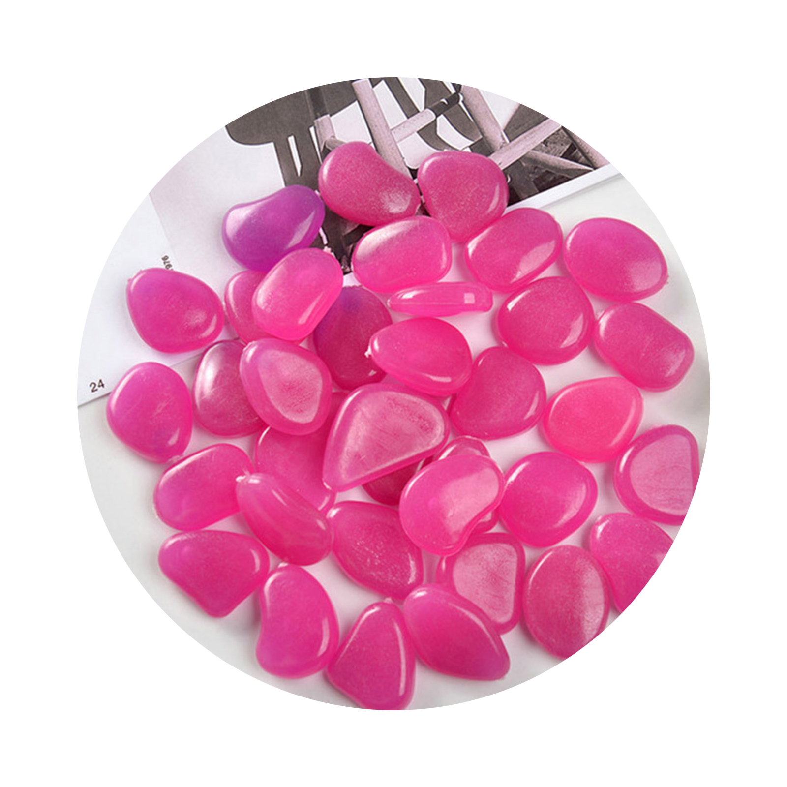 Visual Reference: Aquarium Decorative Pebbles Fluorescent Rocks Fishtank Underwater