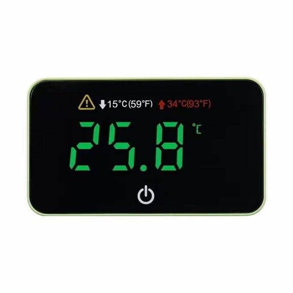 Aquarium Digital Thermometer, Waterproof LCD Fish Tank Temperature Monitor with Suction Cup, Celsius/Fahrenheit