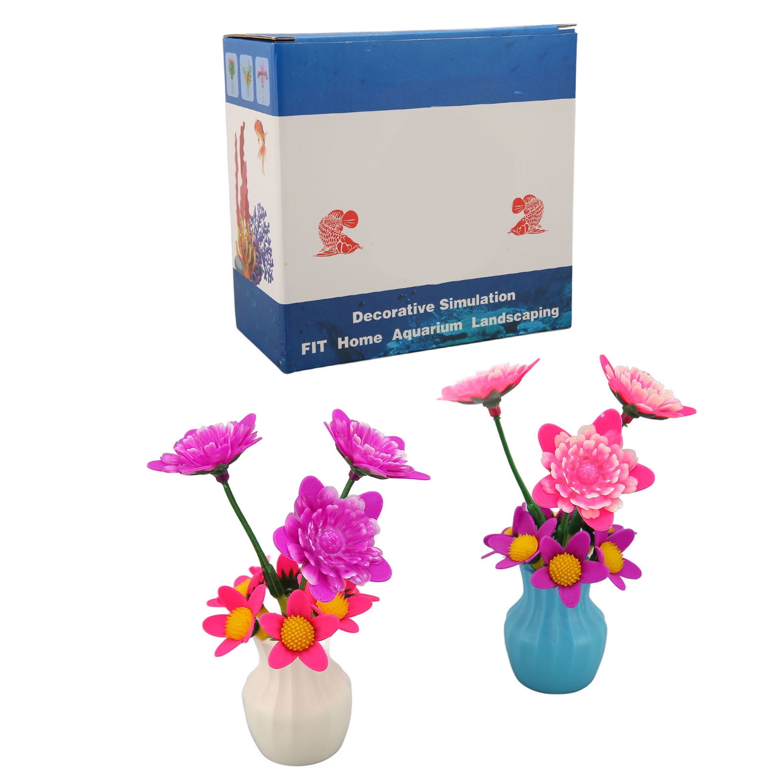 Aquarium Fake Flower Glowing Simulation Decorative Artificial Fish Tank