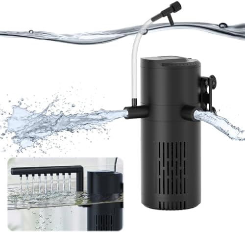 Aquarium Filter for 60-100 Gallon Tanks, Internal Fish Tank Filter, Submersible Turtle Tank Filter, with Aeration/Rainfall Modes and Dual Water Outlet