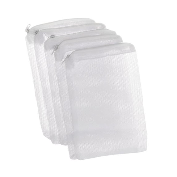 Aquarium Filter Bags - Reusable Mesh with Zipper for Bio Balls, 5 Pieces