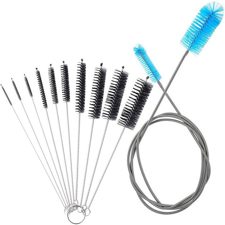 Double-ended Flexible Drain Cleaning Brush And 2 Straw Cleaning Brush,  Aquarium Filter Brush, Multiple Pipe Cleaners, Stainless Steel Long Tube Cleaning  Brush For Aquarium Or Home, Cleaning Supplies, Cleaning Tool, Back To
