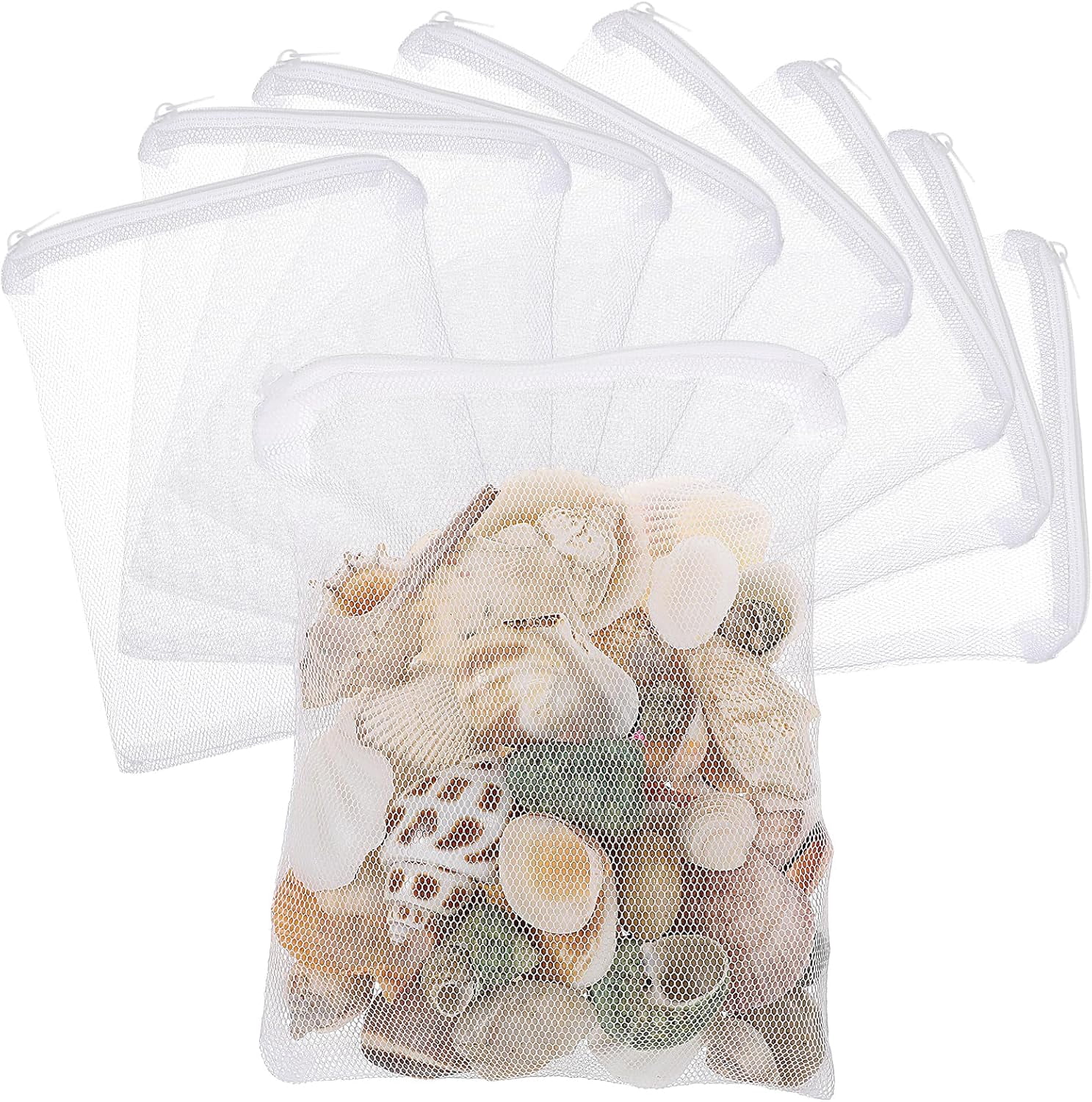 Aquarium Filter Media Bags 8 Pack Reusable Mesh Bags with Zipper for ...