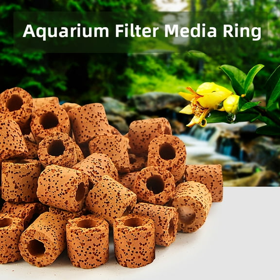 Aquarium Filter Media for Freshwater and Saltwater Tanks - 20PCS Quartz Bio Rings