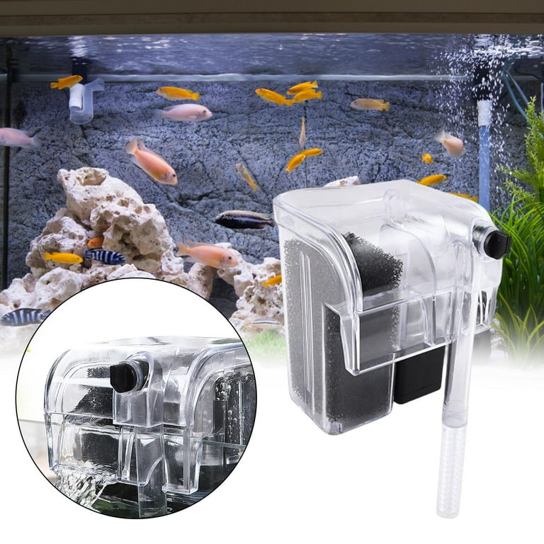 Aquarium Filter Portable Adjustable Silent Cleaning Water Pump for Thickness 14mm Fish Tank External Filter Oxygen Pumps Wall Mounted Small