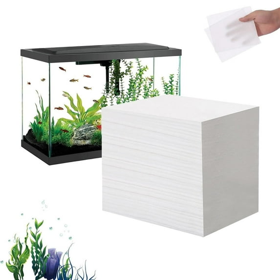 Aquarium Filter Sheets for Water Filtration,Make Cloudy Water Crystal Clear,300 Count, with All Types of Filters on The Market