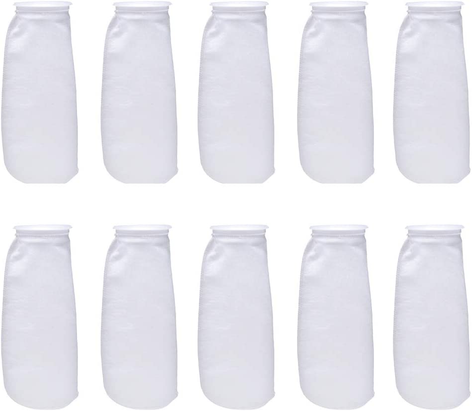 Aquarium Filter Socks 4 inch by 14 Inch Long, 200 Micron 4 Inch Ring