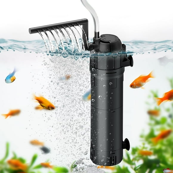 Aquarium Filter,Submersible Power Filter,212 GPH Fish Tank Filter 8W U-V Light Green Clean,Powerful Pump Ultra Quiet Machine for Fish Tanks Saltwater Freshwater