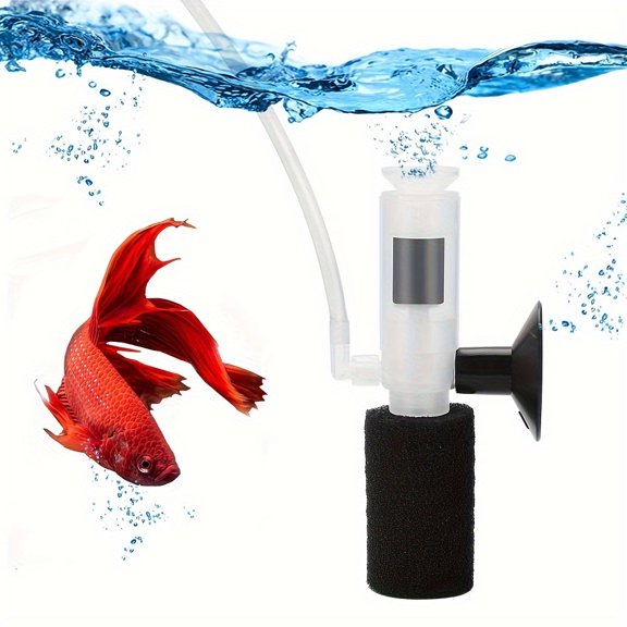 Aquarium Filter System - Advanced High-Density Biochemical Sponge Technology, Oxygen-Rich Water Circulation, Enhanced Nitrification, And Crystal-Clear Water Clarity for Thriving Small Fish Tanks
