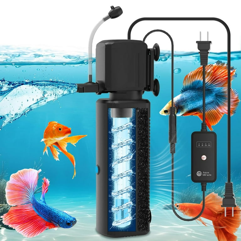 box filter for fish tank Pond Bakki Shower Trickle Drip Filters Ponds Up To 14,400 Gallons At 16,100 Gallons Per Hour(GPH) and the air flow will pull water through the filter AQQA Hang On Back Aquarium