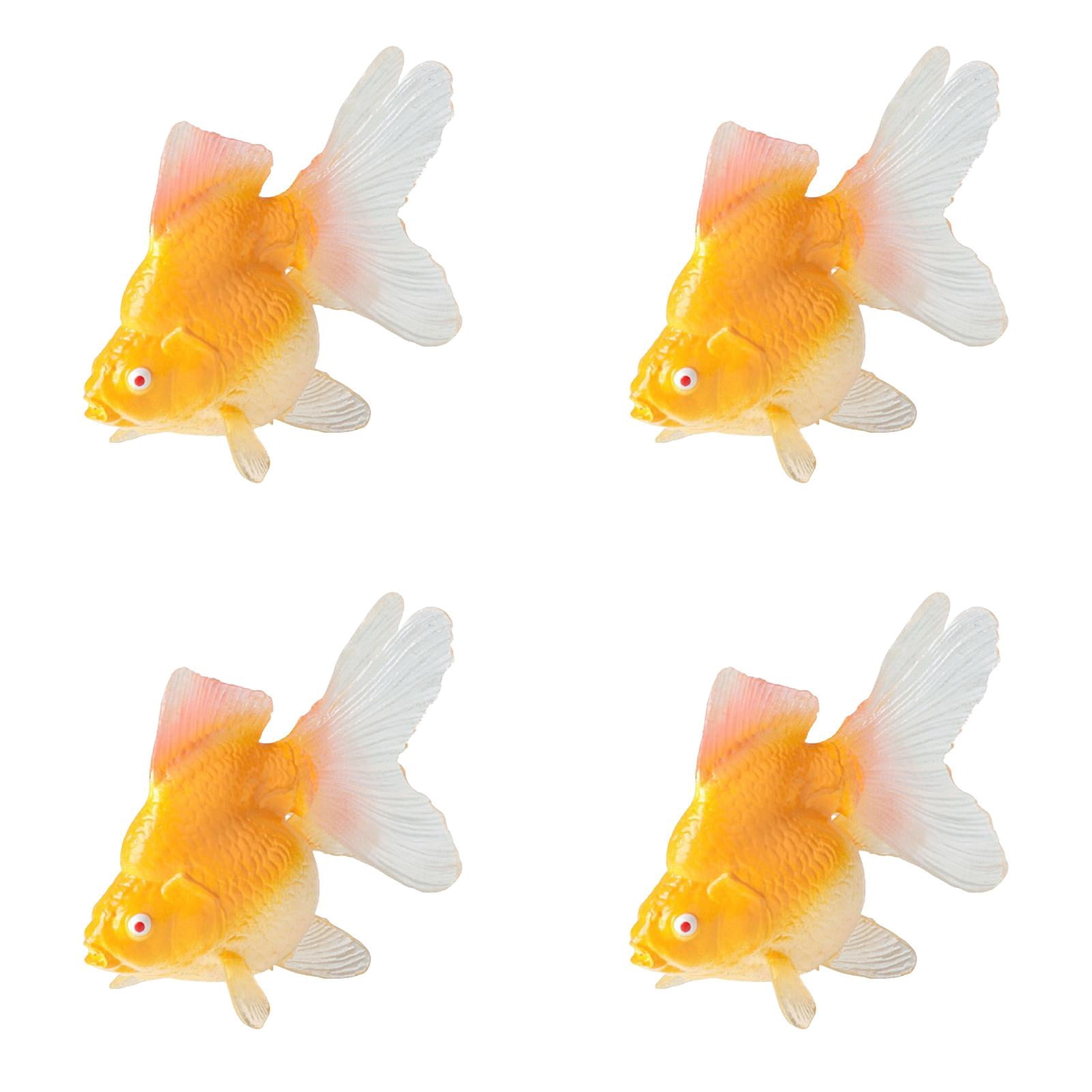 Visual Reference: Aquarium Fish Bowl Tank Floating Yellow Red Decor Goldfish Ornament