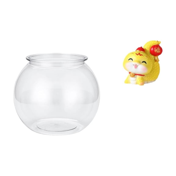 Aquarium Fish Bowl Vase Cartoon Snake Centerpiece Resin Material for Kids Adults Living Room Decor