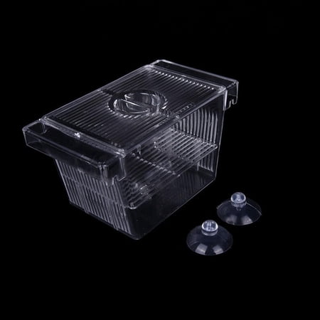 Aquarium Fish Breeding Box Acrylic Hatchery Incubator Tank with Suction Cups Small Isolation Box for Baby Small Fish Shrimp and Betta