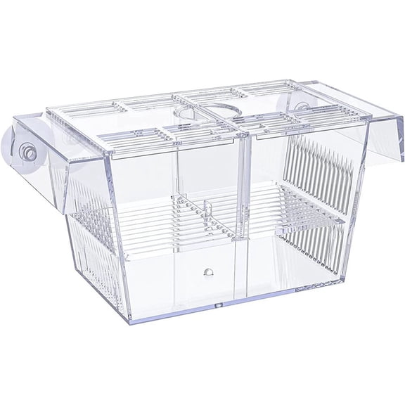 Aquarium Fish Breeding Box, Suction Cup Isolation Hatchery Box for Clownfish Fry and Baby Fish