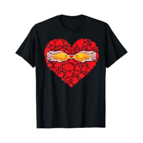 Aquarium Fish Lover Valentine'S Day Gift Fish Kissing Fish T-Shirt