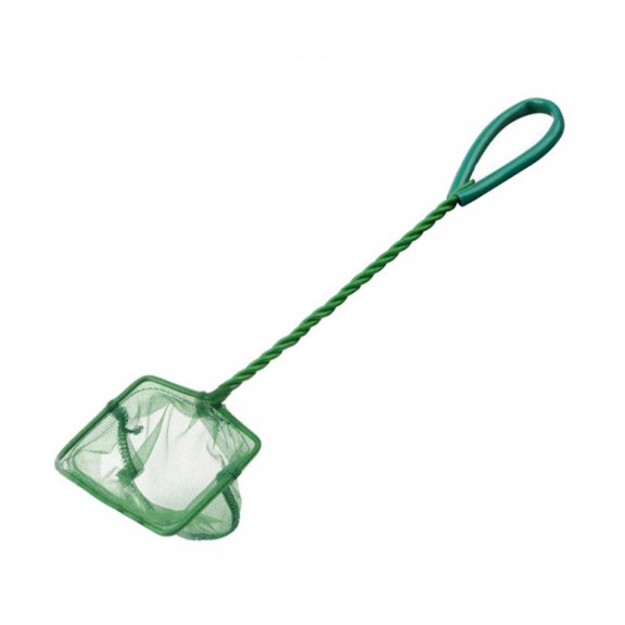 Aquarium Fish Net Fine Quick Catch Mesh Nylon Fishing Catch Nets with Plastic Handle - Green
