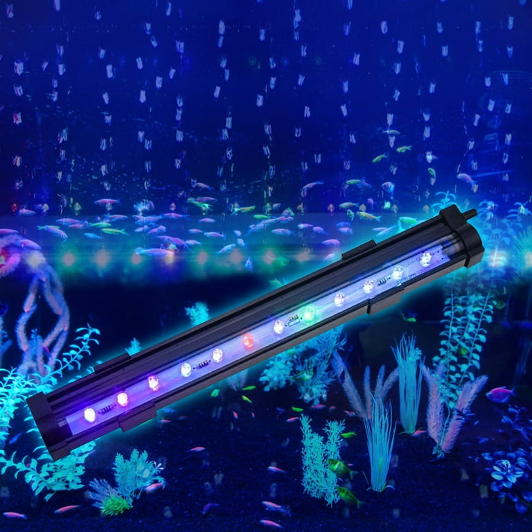 Aquarium Fish Tank Air Stone Light, Automatic Color Changing Light