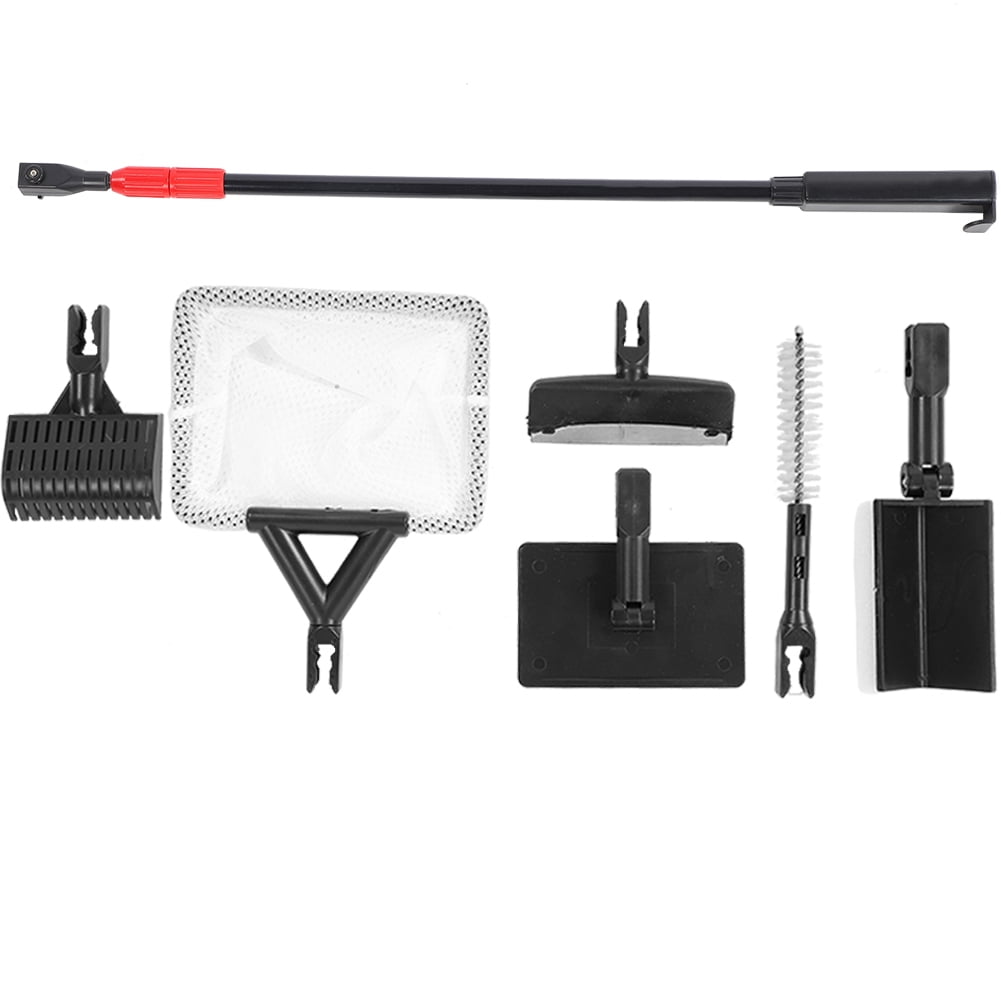 Aquarium Fish Tank Cleaning Kit Algae Scrapers Brush Set 6 in 1