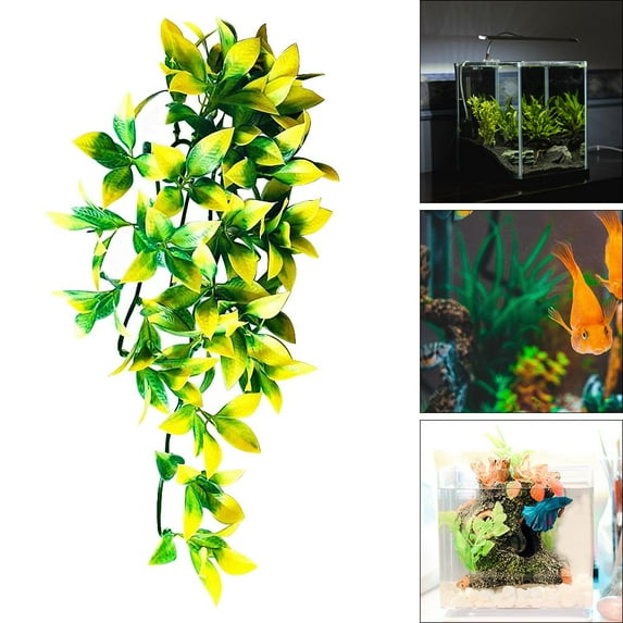 Aquarium Fish Tank Decorations Vivid Artificial Aquatic Plants Simulation Plant Multicolor for Household Accseeories , ch 30cm