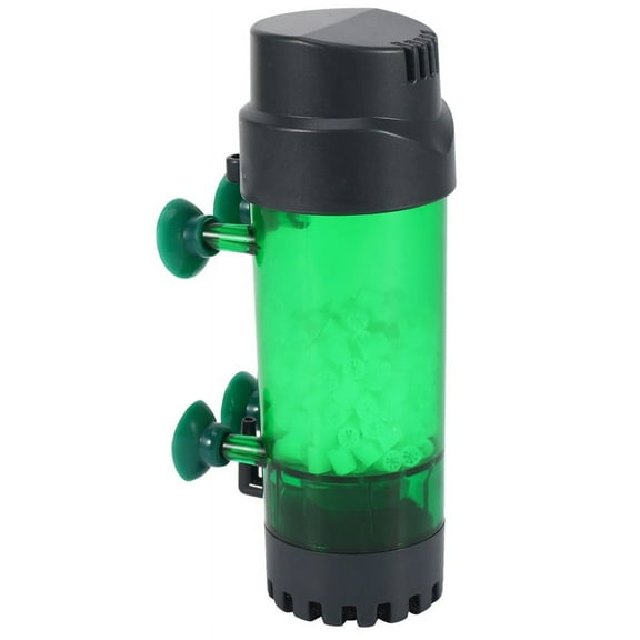 Aquarium Fish Tank Fluidized Moving Bed Filter Bubble Bio Media Filter with Air Stone and Sponge Filter LH-300