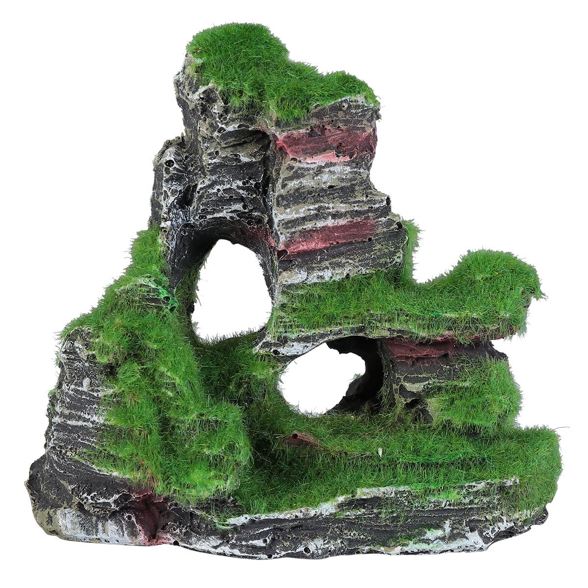 Aquarium Fish Tank Landscape Decoration Moss Rockery Resin Craft ...