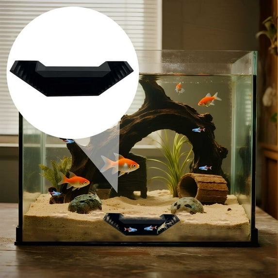 Aquarium Fish Tube Viewing Tunnel - Reptile Aquatic Terrarium Decoration Hideout with Large Corner Underground Dome Design