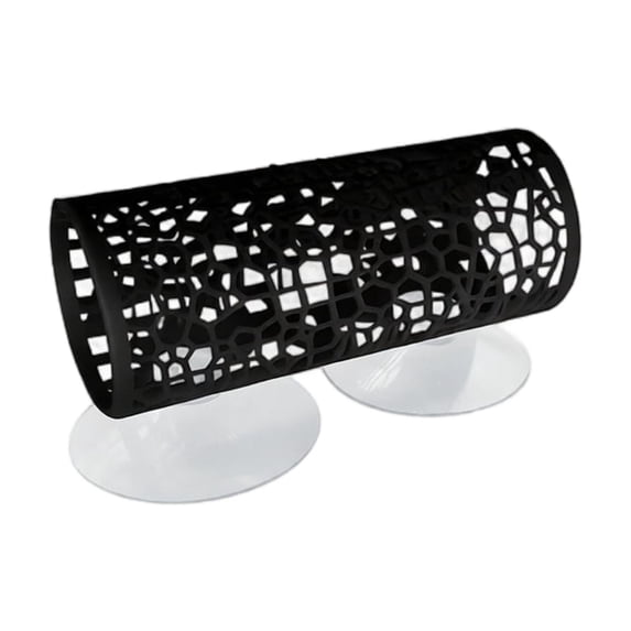 Aquarium Fish Tunnel Decoration, Hideout Tube Toy for Betta Shrimp Aquatic Habitat Ornament Resin Hollow Cave Shelter Underwater Landscape Accessory Decor Piece Gift_Black