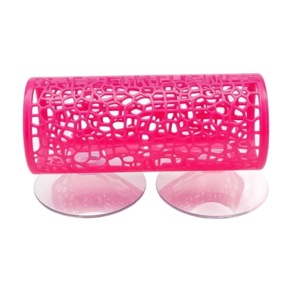 Aquarium Fish Tunnel Decoration, Hideout Tube Toy for Betta Shrimp Aquatic Habitat Ornament Resin Hollow Cave Shelter Underwater Landscape Accessory Decor Piece Gift_Hot Pink