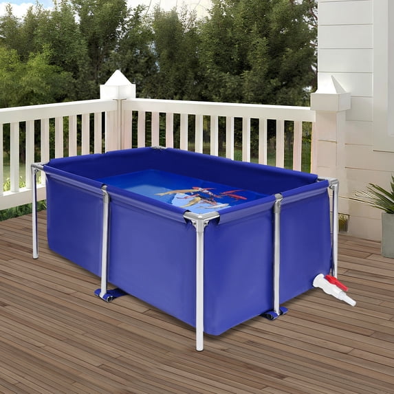 Aquarium Fish Water Tank Ornamental Swimming Pool Koi Breeding Pond 120*80*50cm/47.2*31.4*19.6inch
