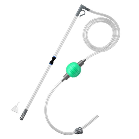 Aquarium Gravel Cleaner Siphon Pump for Fish Tanks - Automatic Water Change Vacuum Tool with 75"/86.6" Hose