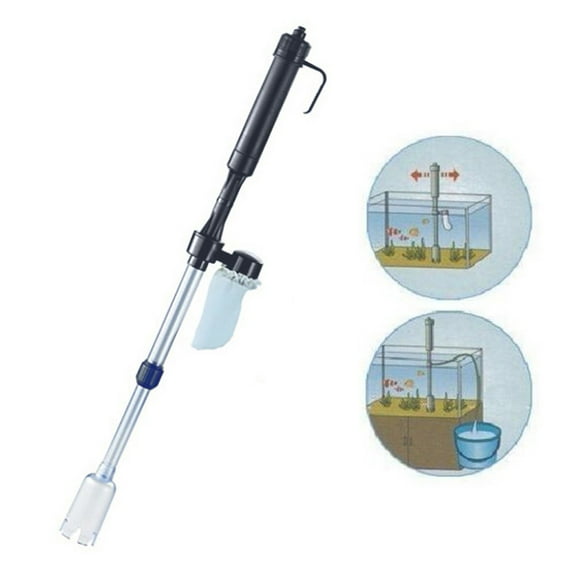 Aquarium Gravel Vacuum Battery Powered Fish Tank Cleaner Siphon Water Changer Tool for Sand Cleaning Algae Removal Automatic Sludge Extractor for Fish Keepers