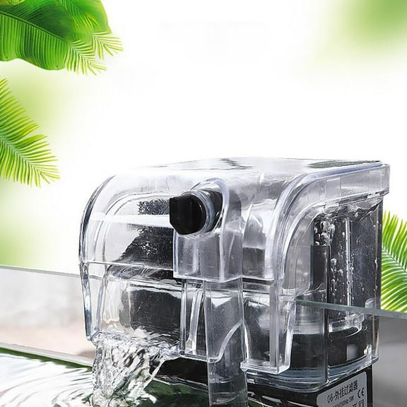 Aquarium Hang On Back Filter, 3 Stage Filtration System for Fish Tank Up to 40G, Quiet HOB Filter Pump with Adjustable Flow Rate, Includes Replaceable Filter Cartridges, Easy Setup for Freshwater