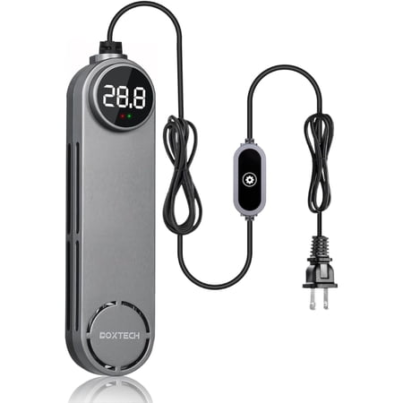 Aquarium Heater 50W/100W/200W/300W – Submersible Fish Tank with Digital LED Display & External Controller, Dry-Run and Overheat Protection, for Freshwater, Saltwater, Reef Tanks