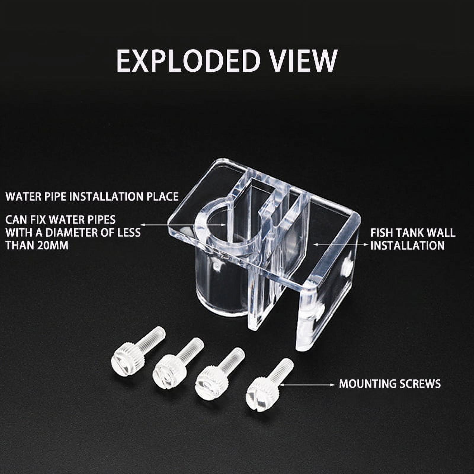 Aquarium Inlet Outlet Tube Holder Acrylic Fixed Hose Pipe Mount