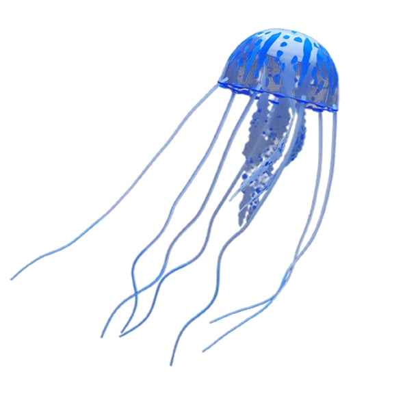 Aquarium Jellyfishes Ornament, Simulation Realistic Harmless Artificial Fake Silicone Jellyfish Fish Tank Accessory for Home Decoration 1PC