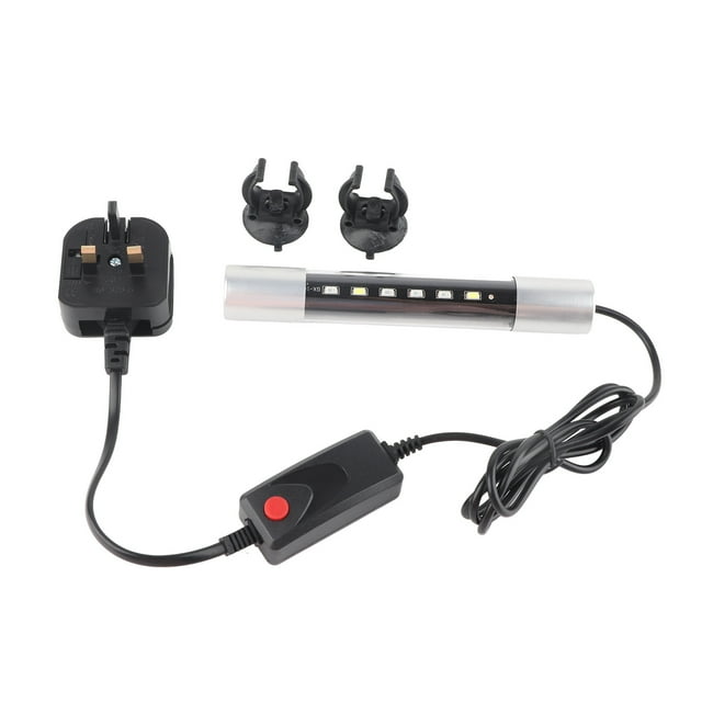 Aquarium LED Light 3 Color Modes Waterproof 2 Rows Beads Water Land Fish Tank Lamp for