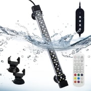 VNEKVA Aquarium LED Light Fish Tank Light Full Spectrum White Blue Red Green Multi Color LEDs with 24/7 Mode Timer and Adjustable Brightness for 13-22in Fish Tank