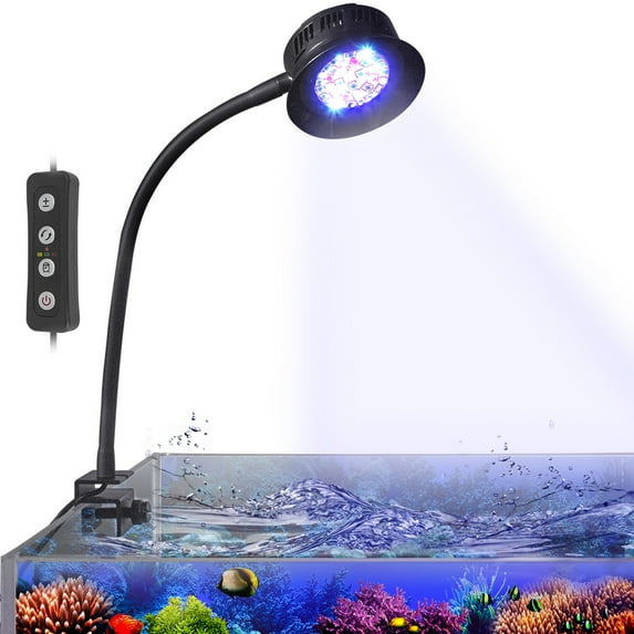 Aquarium LED Light Marine Coral Algae Lamp Dimmable Daytime And Night Mode Blue White Fill Lamp Fish Tank Landscape Clip Lights