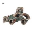 thumbnail image 1 of Aquarium Landscaping Tree Stump Hole Rock Cave , Artificial Tree Root Resin Crafts Simulation Driftwood Hiding Cave Fish Tank Ornament, 1 of 8