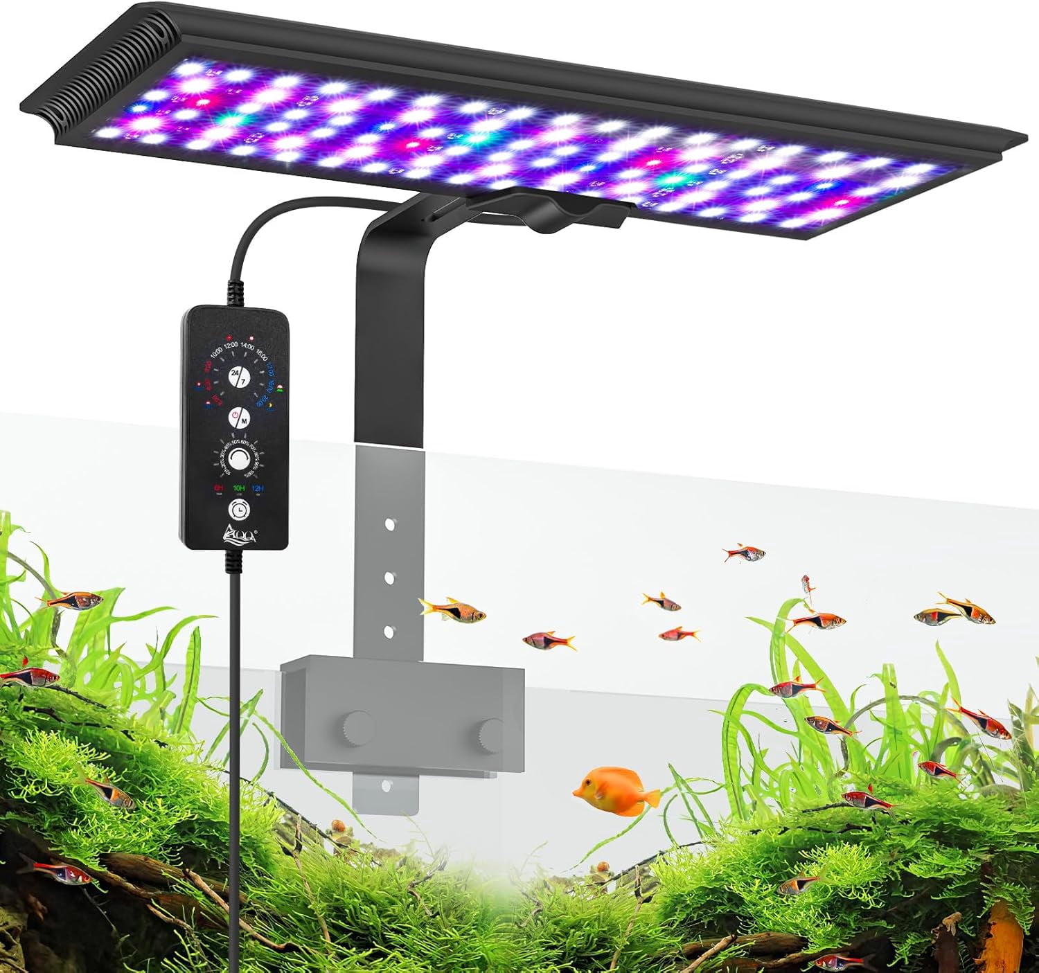 Aquarium Light, 24/7 Mode Clip Fish Tank Light, DIY Mode Full Aquarium ...
