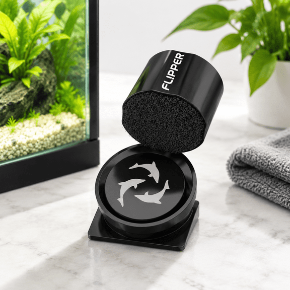 Aquarium Magnetic Algae Cleaner, Black, 3.31 x 2.48 x 1.18 Inches, 2.08 oz
