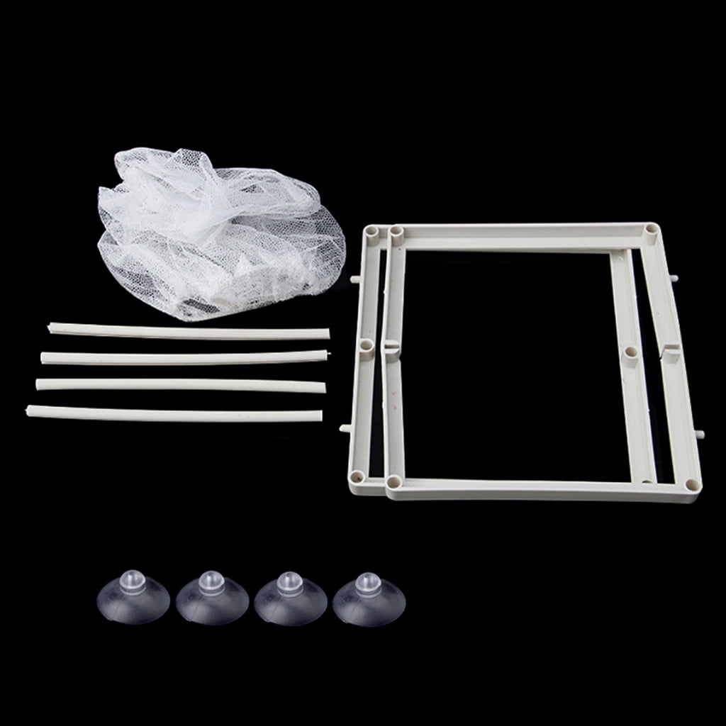 Aquarium Mesh Hatchery Fish Fry Breeder Incubator Box with Suction Cups ...